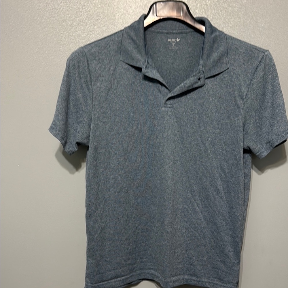 Old Navy Blue Polo Shirt Classic Comfort